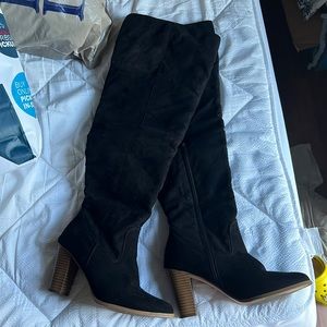 JustFab black heeled boots